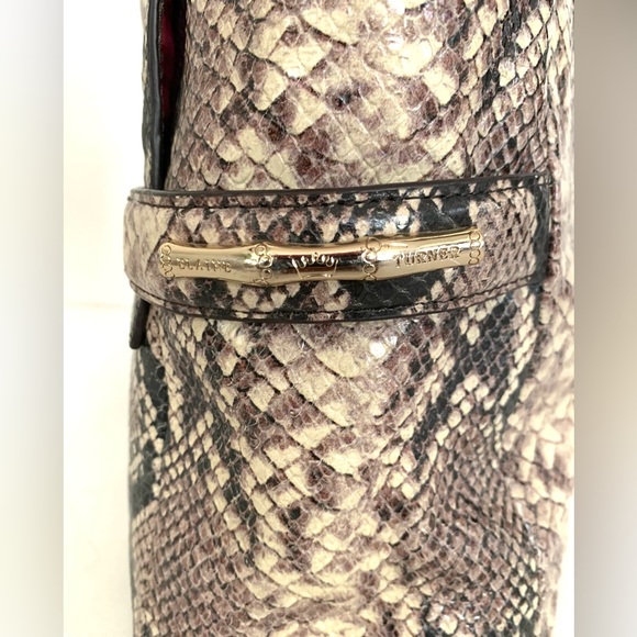 Elaine Turner ‘Ruth’ Leather Python Snakeskin Satchel Bag Purse Tote Handbag ~ - Picture 13 of 16